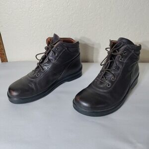 Footprints by Birkenstock Mens Dark Brown Leather Ankle Boots Size 42 03 04 02